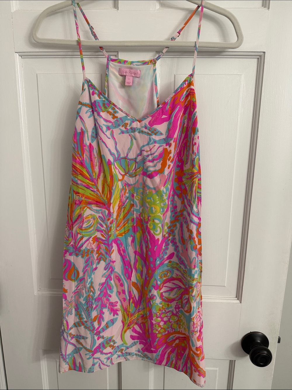 Lilly Pulitzer Pink Multi Tropical Print Slip Dress